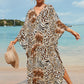 Plus Size Zebra Print Beach Caftan Dress