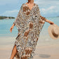 Plus Size Zebra Print Beach Caftan Dress