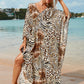 Plus Size Zebra Print Beach Caftan Dress