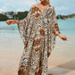 Plus Size Zebra Print Beach Caftan Dress