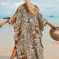 Plus Size Zebra Print Beach Caftan Dress