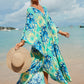 Plus Size Zebra Print Beach Caftan Dress