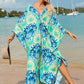 Plus Size Zebra Print Beach Caftan Dress