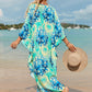 Plus Size Zebra Print Beach Caftan Dress