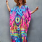 V-Neck Ethnic Print Plus Size Kaftan for Women Beach Cover Up