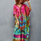 V-Neck Ethnic Print Plus Size Kaftan for Women Beach Cover Up