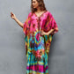 V-Neck Ethnic Print Plus Size Kaftan for Women Beach Cover Up