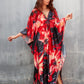 Plus Size Batwing Sleeve Beach Kaftan Swimsuit Cover Ups