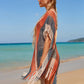 V-Neck Crochet Tassel Coverups - Women's Swimwear