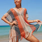 V-Neck Crochet Tassel Coverups - Women's Swimwear