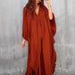 V-Neck Batwing Sleeve Plus Size Beach Caftan