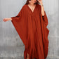 V-Neck Batwing Sleeve Plus Size Beach Caftan