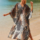 Plus Size Zebra Print Beach Caftan Dress