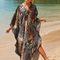 Plus Size Zebra Print Beach Caftan Dress