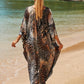 Plus Size Zebra Print Beach Caftan Dress