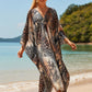 Plus Size Zebra Print Beach Caftan Dress