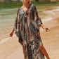 Plus Size Zebra Print Beach Caftan Dress