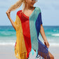 V-Neck Crochet Tassel Coverups - Women's Swimwear