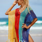 V-Neck Crochet Tassel Coverups - Women's Swimwear