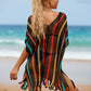 V-Neck Crochet Tassel Coverups - Women's Swimwear