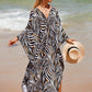 Plus Size Zebra Print Beach Caftan Dress