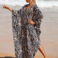 Plus Size Zebra Print Beach Caftan Dress