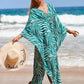 Plus Size Zebra Print Beach Caftan Dress