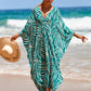 Plus Size Zebra Print Beach Caftan Dress