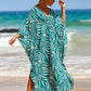 Plus Size Zebra Print Beach Caftan Dress