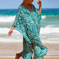 Plus Size Zebra Print Beach Caftan Dress