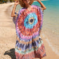 Colorful Print Plus Size Swimsuit Cover Up - V-Neck Kaftans