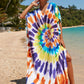 Colorful Print Plus Size Swimsuit Cover Up - V-Neck Kaftans