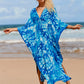 Plus Size Zebra Print Beach Caftan Dress