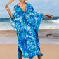 Plus Size Zebra Print Beach Caftan Dress