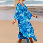 Plus Size Zebra Print Beach Caftan Dress