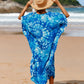 Plus Size Zebra Print Beach Caftan Dress