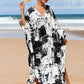 Plus Size Zebra Print Beach Caftan Dress