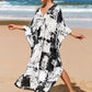 Plus Size Zebra Print Beach Caftan Dress