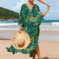 Plus Size Zebra Print Beach Caftan Dress