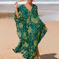 Plus Size Zebra Print Beach Caftan Dress