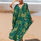 Plus Size Zebra Print Beach Caftan Dress