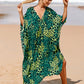 Plus Size Zebra Print Beach Caftan Dress