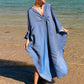 V-Neck Batwing Sleeve Plus Size Beach Caftan