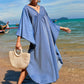 V-Neck Batwing Sleeve Plus Size Beach Caftan