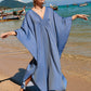 V-Neck Batwing Sleeve Plus Size Beach Caftan