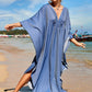 V-Neck Batwing Sleeve Plus Size Beach Caftan