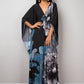 Plus Size Batwing Sleeve Beach Kaftan Swimsuit Cover Ups