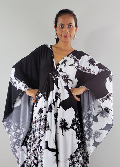 Plus Size Batwing Sleeve Beach Kaftan Swimsuit Cover Ups