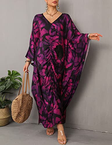 Printed Plus Size Women's Beach Caftan Dress