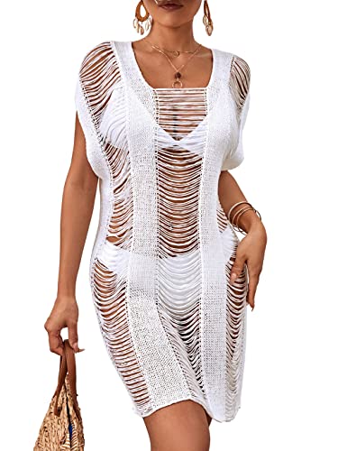 Hollow Out Crochet Cover Ups for Women - Sexy Beach Dresses